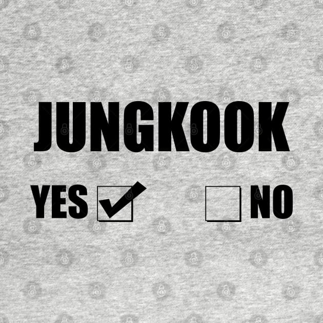 Jungkook Yes Or No Checkbox by Maries Papier Bleu